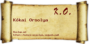 Kókai Orsolya névjegykártya