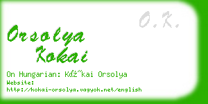 orsolya kokai business card